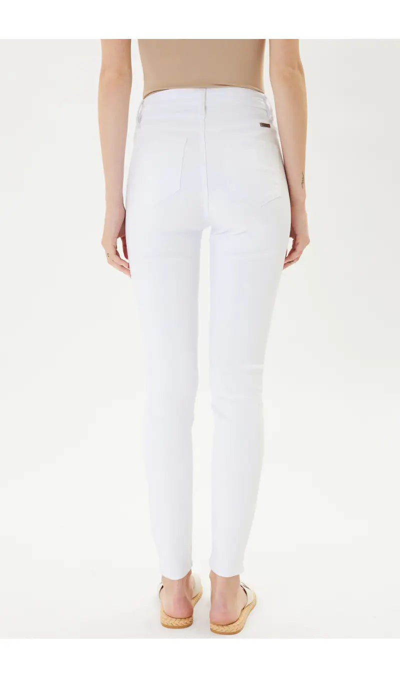 High Rise Skinny - white